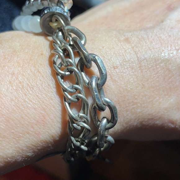 💜💎Bling Silver Beaded Chain Bracelet💎💜 - Picture 3 of 5